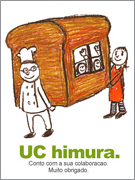 UC himura. クレヨン イラスト「パンの家」